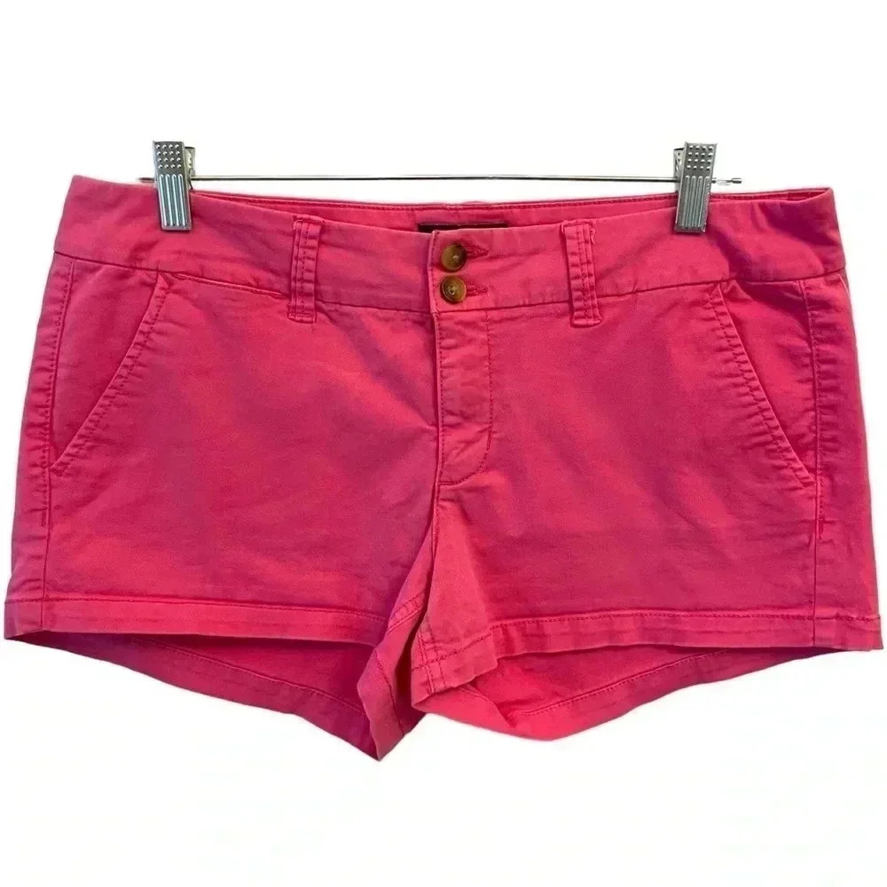 American Eagle Hot Pink Stretch Shorts Cotton